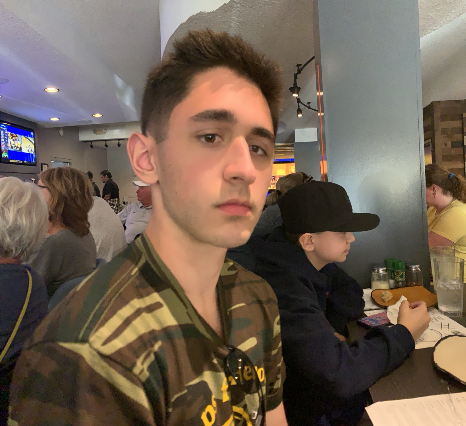 Ethan at a restaurant